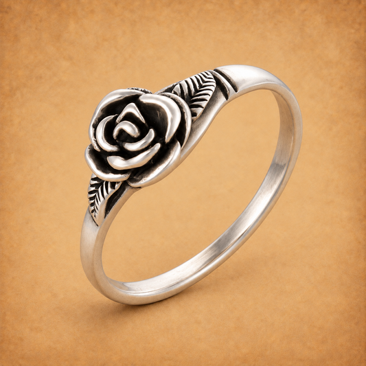 Silver Rose Ring