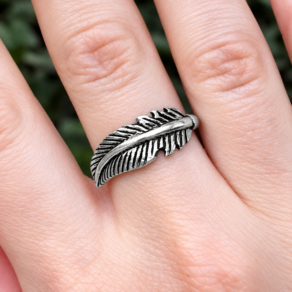 Silver Feather Ring
