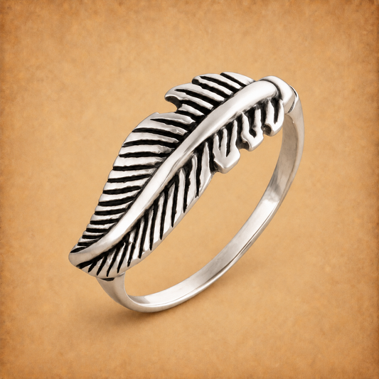Silver Feather Ring
