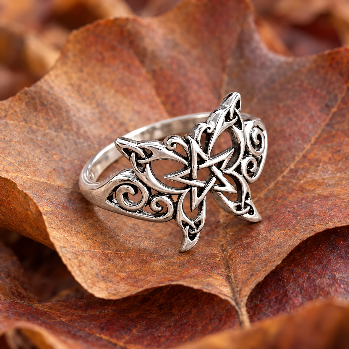 Silver Celtic Butterfly Ring