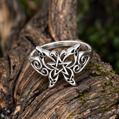 Silver Celtic Butterfly Ring