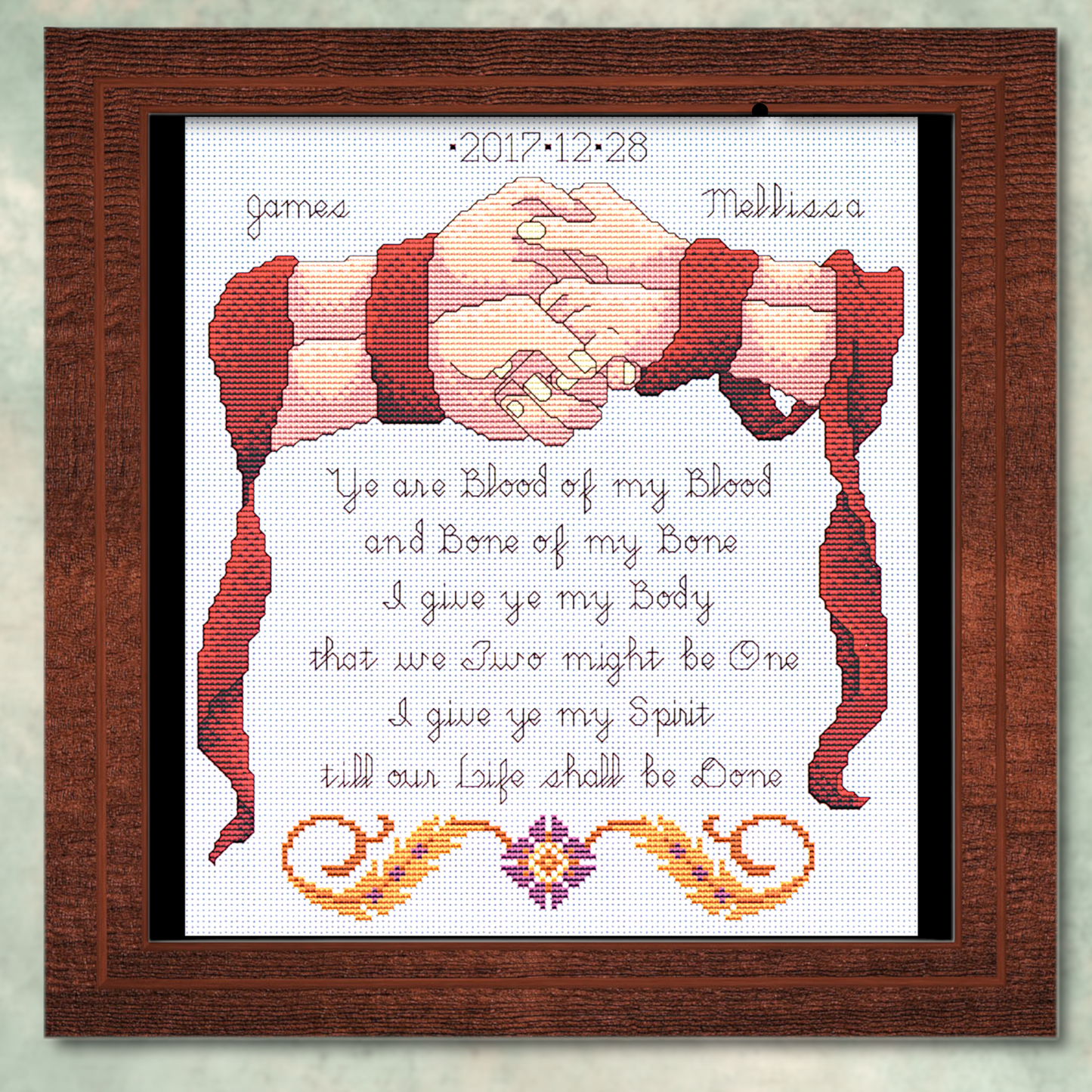 Handfasting Keepsake Cross Stitch Pattern
