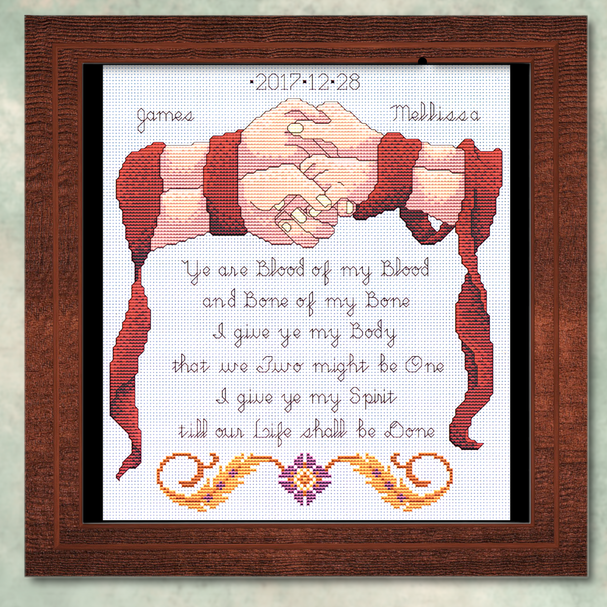 Handfasting Keepsake Cross Stitch Pattern