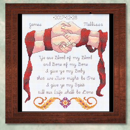 Handfasting Keepsake Cross Stitch Pattern